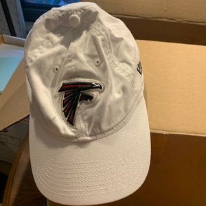 White Atlanta Falcons cotton ball cap. Pure white. No stains like new Adjustable